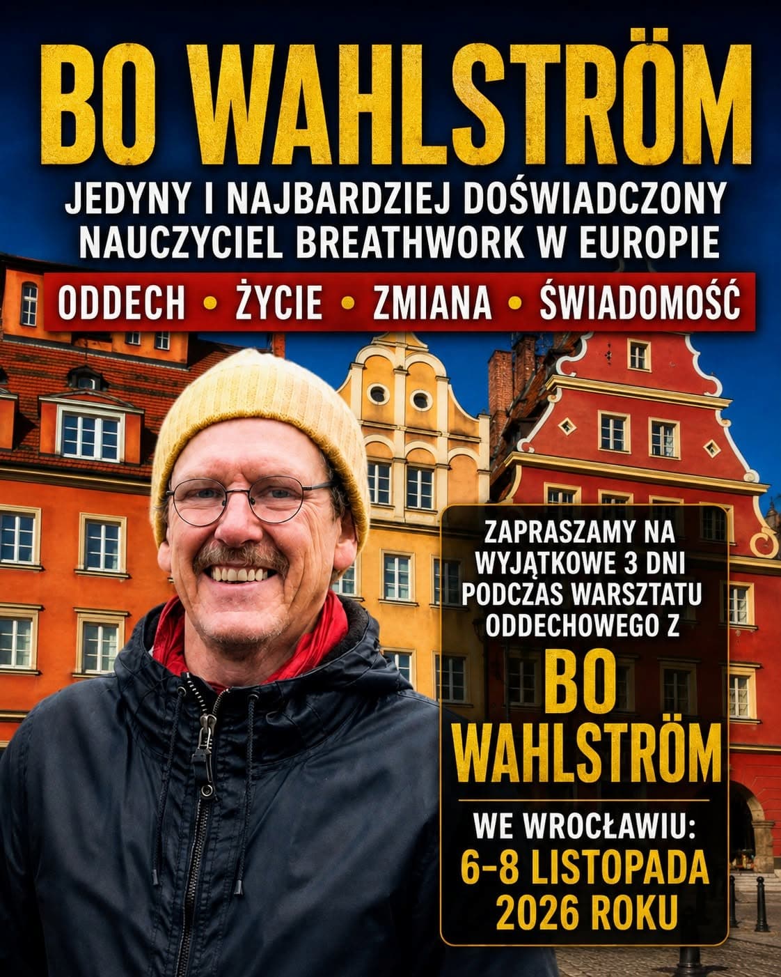 Bo Wahlström – warsztat oddechowy we Wrocławiu, 6-8 listopada 2026